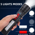 Modes Camping Aluminum Buzzer Alarm Led Flashlight